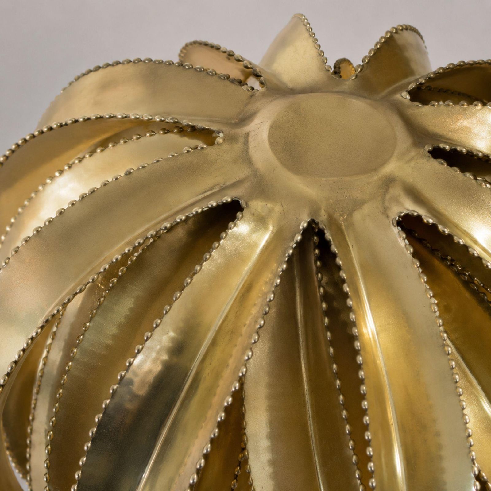 1970s French Brass Palm Tree Faux Bamboo Table Lamp In Style Of Maison Jansen photo vintage