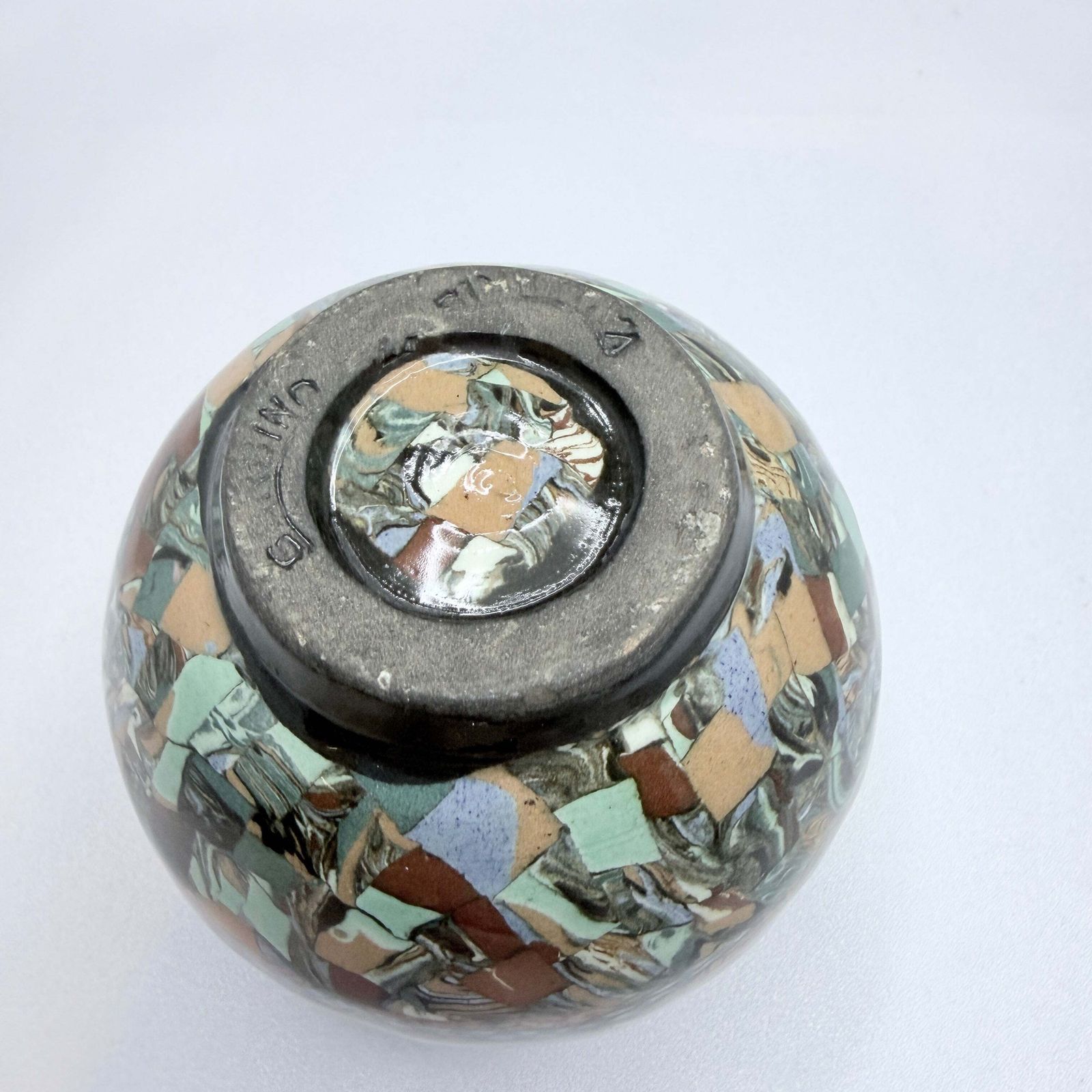 Jean Gerbino, Vallauris France. Ceramic Posy Potpourri Vase photo vinterior