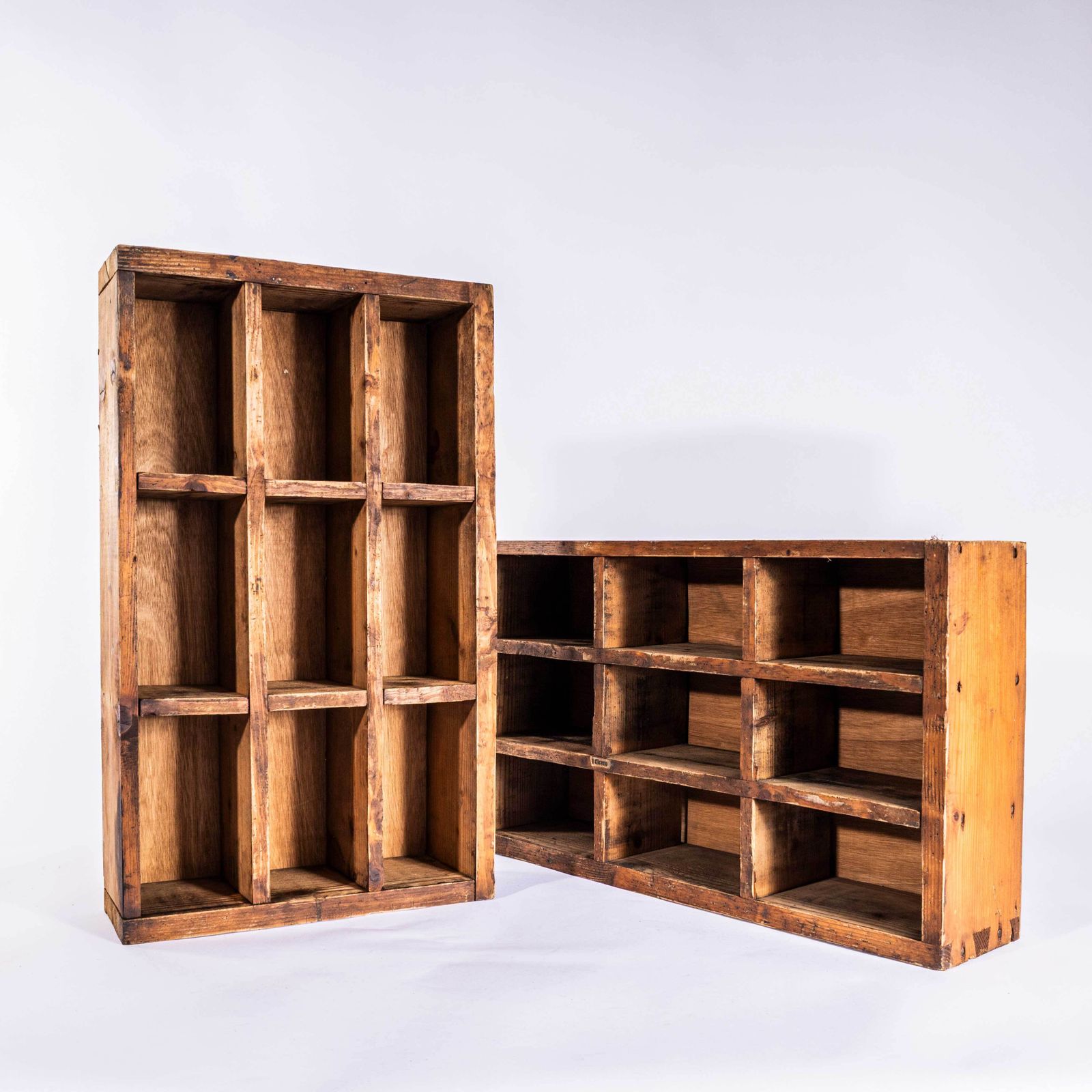 1920's Original Printers Letterpress Drawers   Pair photo for sale