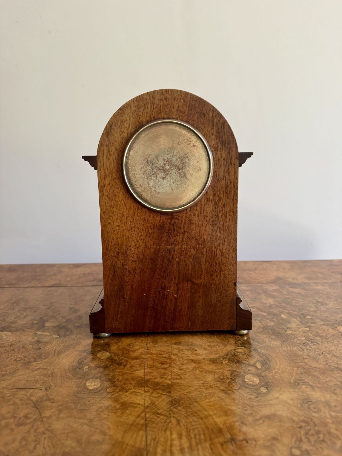 Antique Quality Mahogany Inlaid Mantle Clock photo vinterior