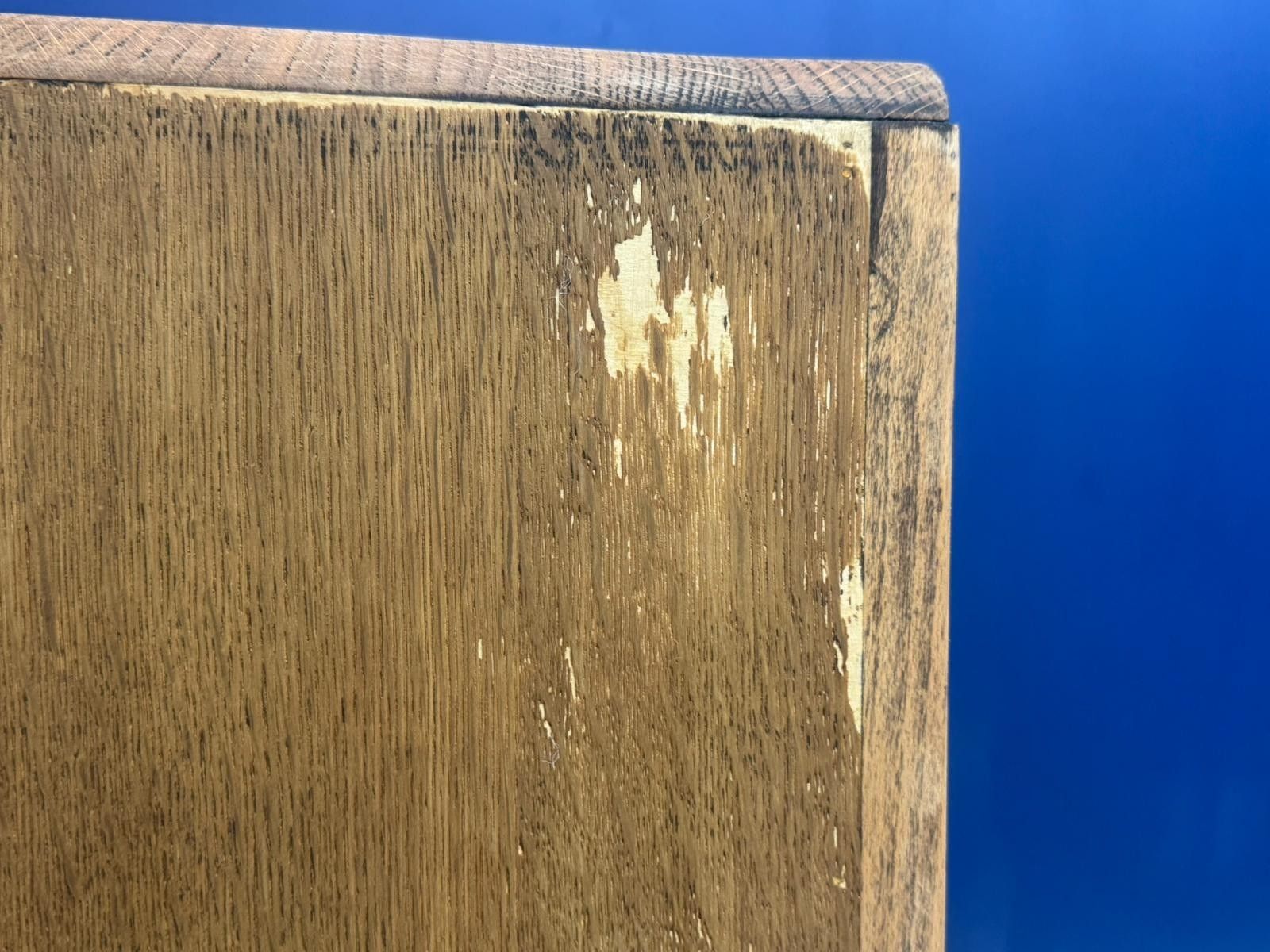 photo vintage Vintage Oak Chest Of Drawers Art Deco Antique Bedroom Painted Sanded