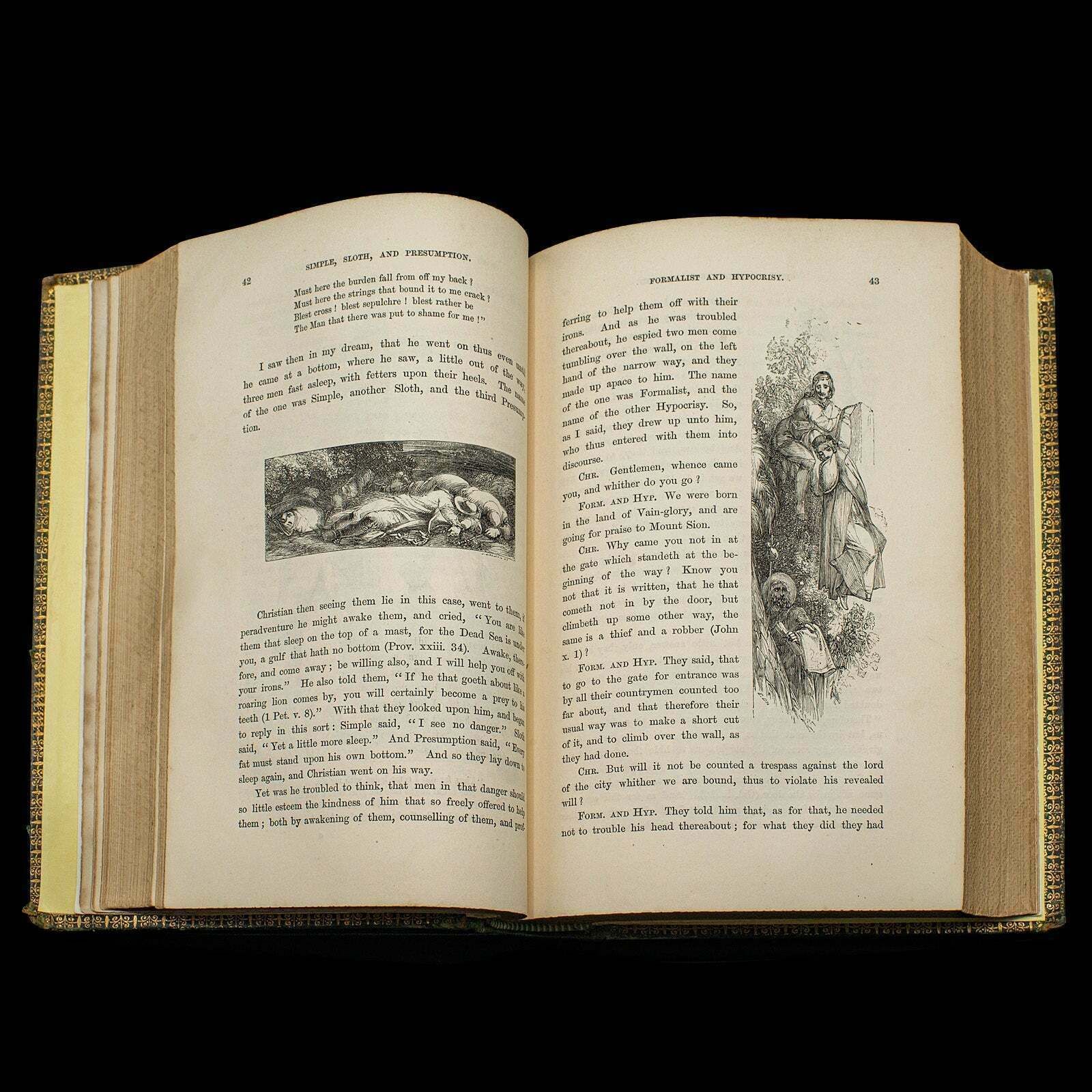 photo furniture Antique Book, The Pilgrim's Progress, John Bunyan, English, Novel, Victorian