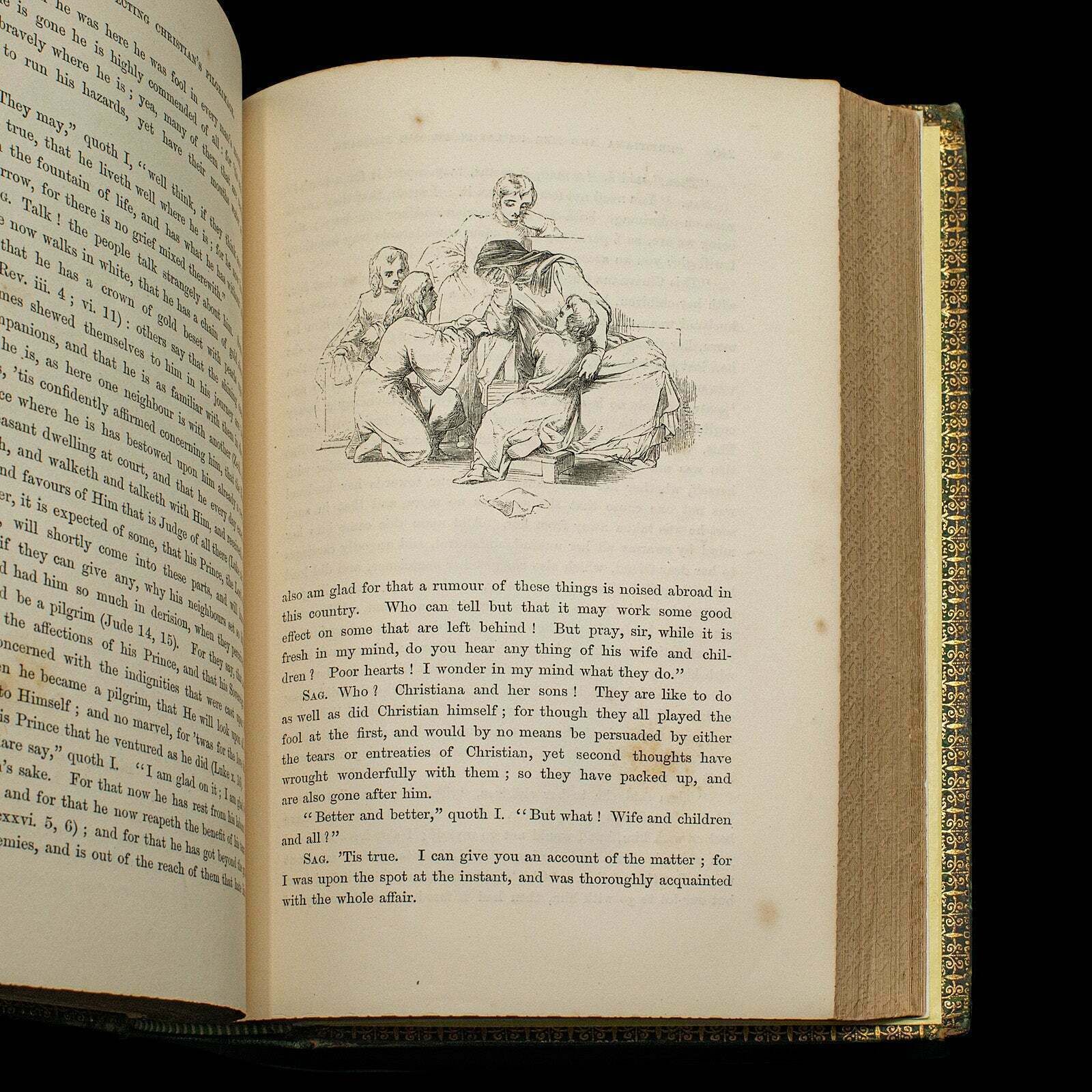 photo for sale Antique Book, The Pilgrim's Progress, John Bunyan, English, Novel, Victorian