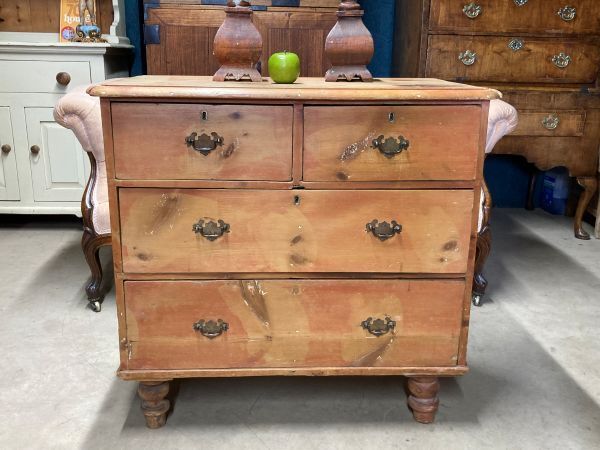 A Charming Antique Pine Chest Of Drawers photo Furniture