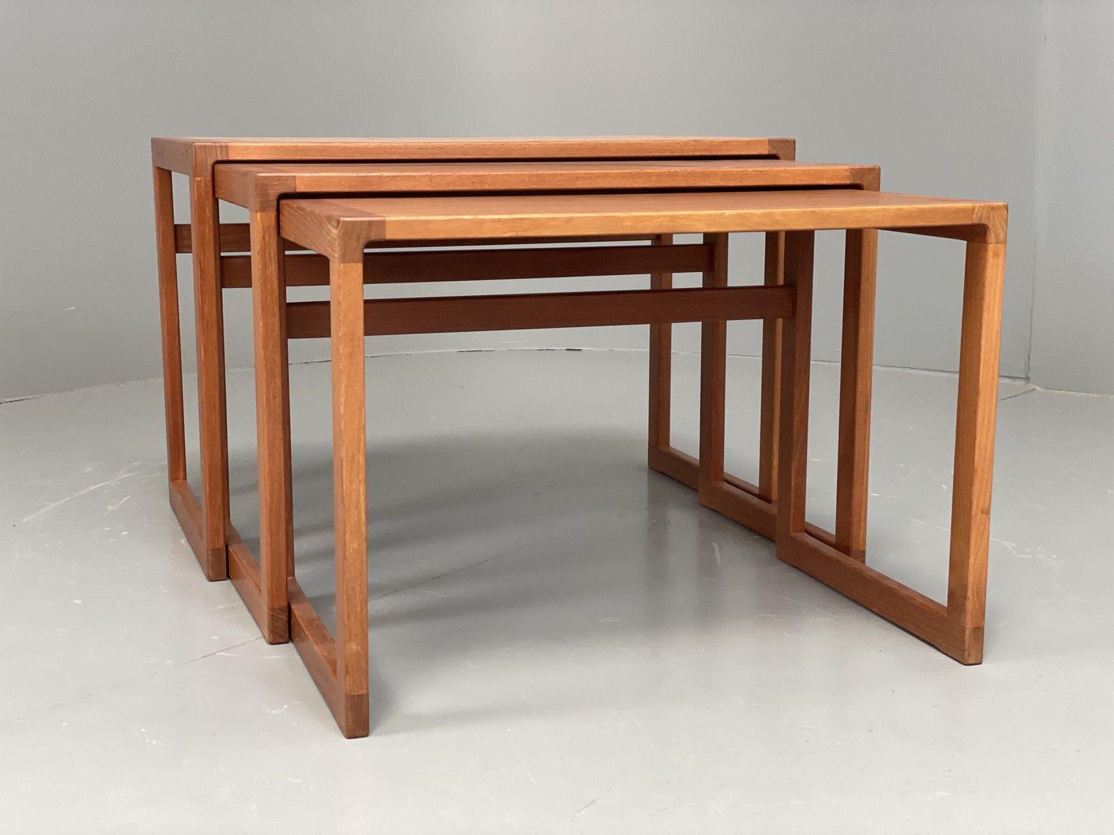 Vintage Kai Kristiansen Nesting Tables Teak Retro Danish 1960s Eb11977 photo furniture