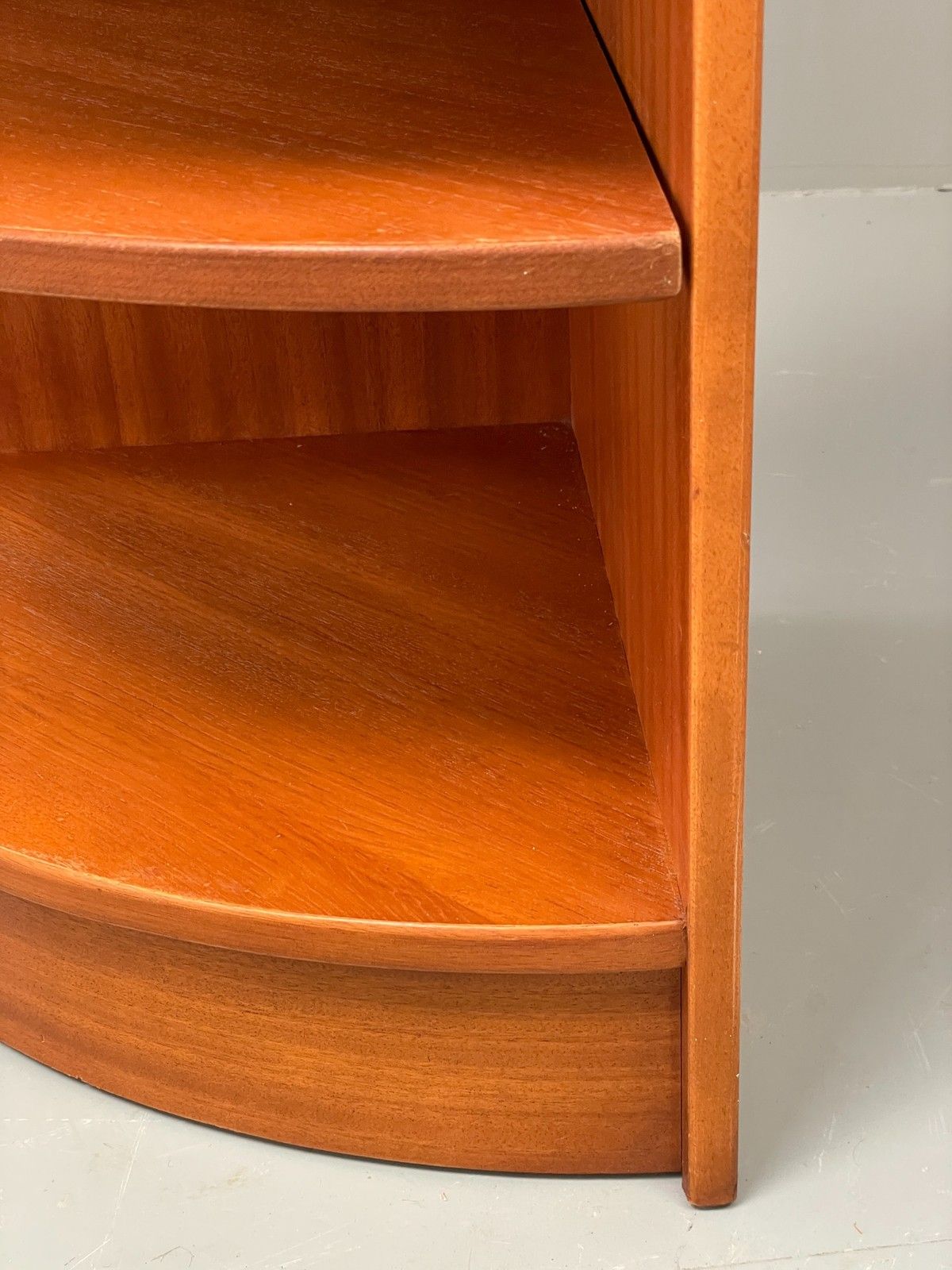 Vintage Teak Corner Cabinet By Jentique Tall 1970s Mid Century Shelving Eb11984 photo 175.0