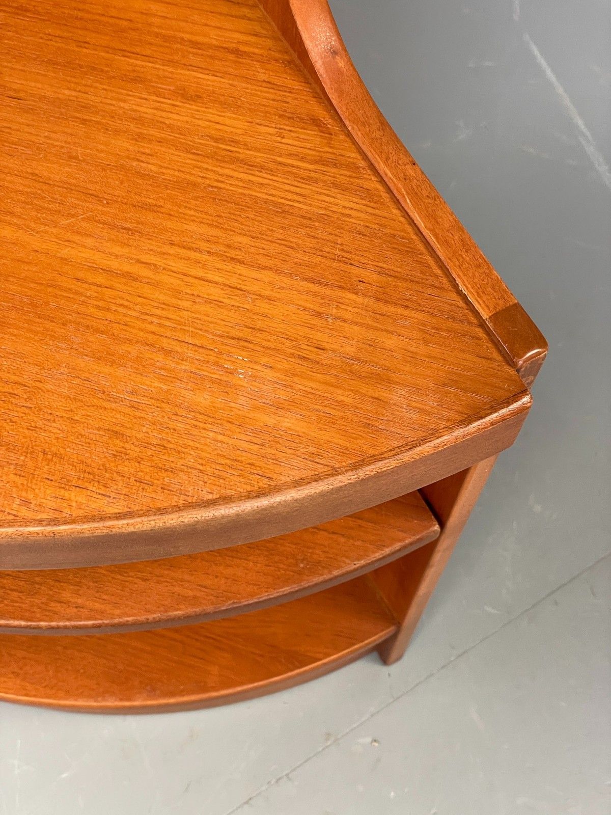 Vintage Teak Corner Cabinet By Jentique Tall 1970s Mid Century Shelving Eb11984 photo vintage