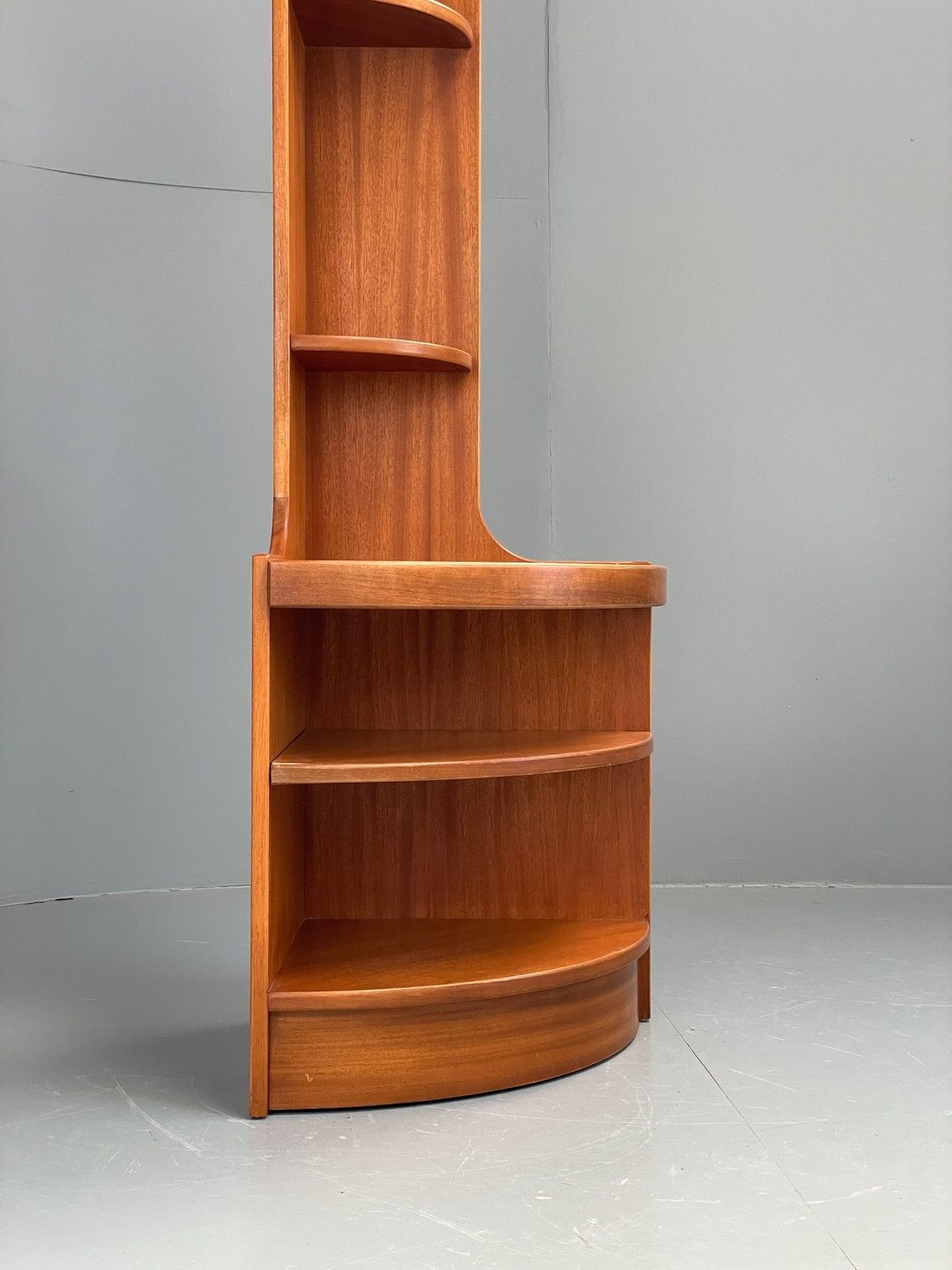Furniture Vintage Teak Corner Cabinet By Jentique Tall 1970s Mid Century Shelving Eb11984 photo