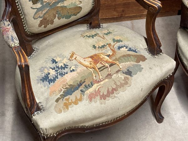 photo for sale A Charming Pair Of French Antique Parlour Armchairs