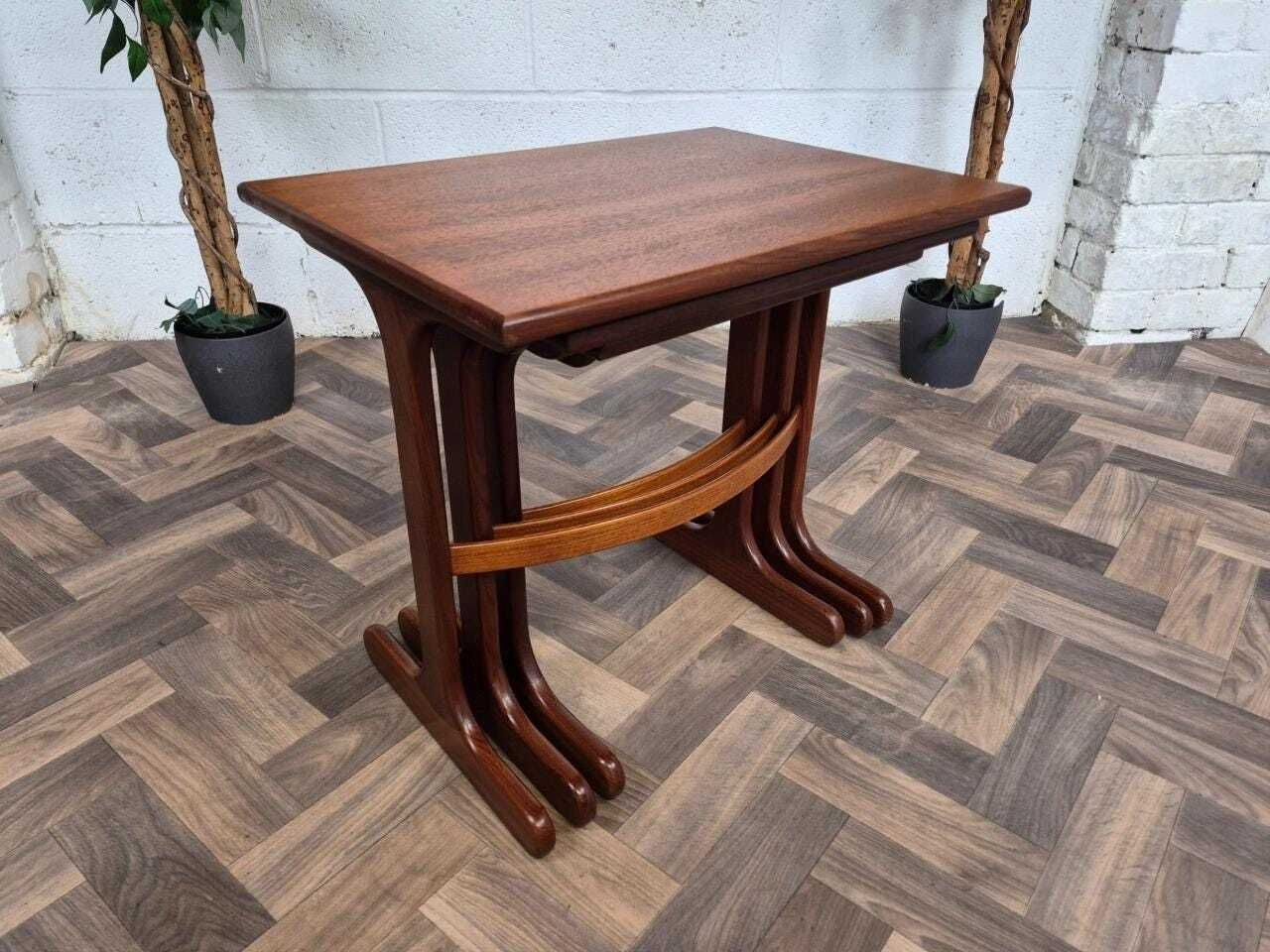 Vintage Mid Century G Plan Fresco Teak Nest Of Tables Danish Scandi Mcm Retro photo vinterior