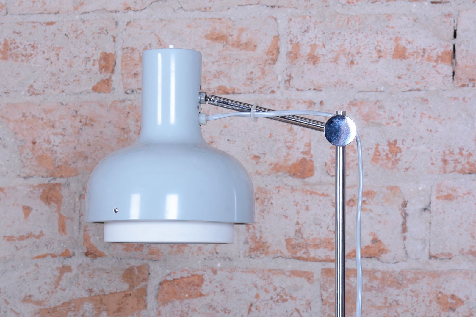 Restored Mid Century Floor Lamp, By J. Hůrka For Napako, Chrome, Czech, 1960s photo 250.0
