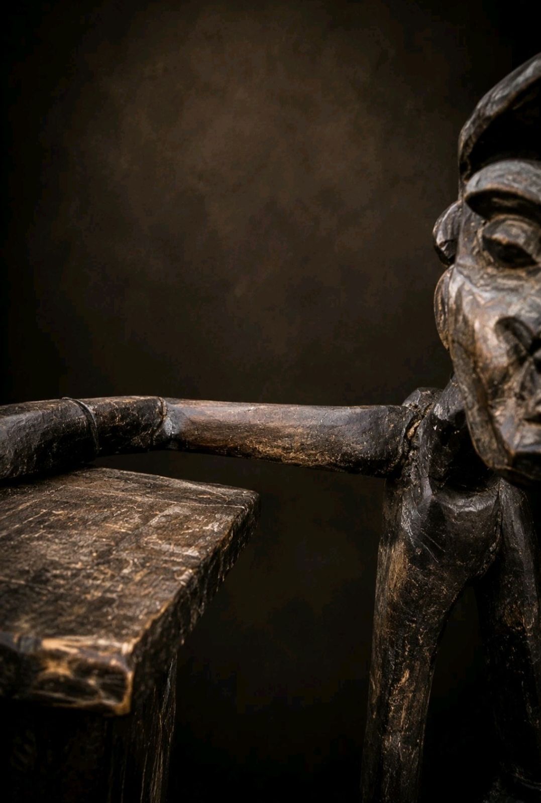 Large Hand Carved African Tribal Figure Sculpture 88cm photo buy