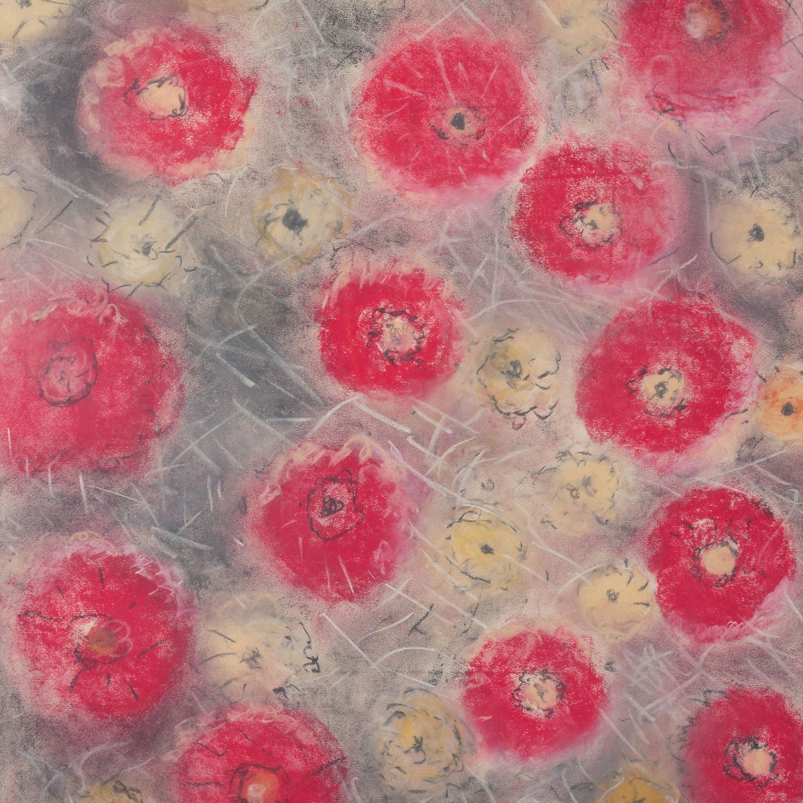 Pastel Drawing Of A Poppy Field photo furniture