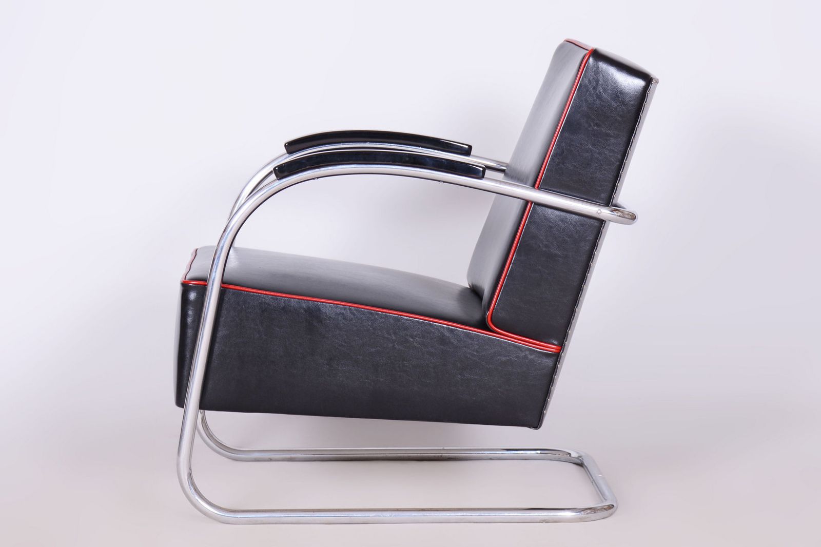 Pair Of Restored Bauhaus Fn21 Armchairs, By Mücke Melder, Leather, Czech, 1930s photo buy