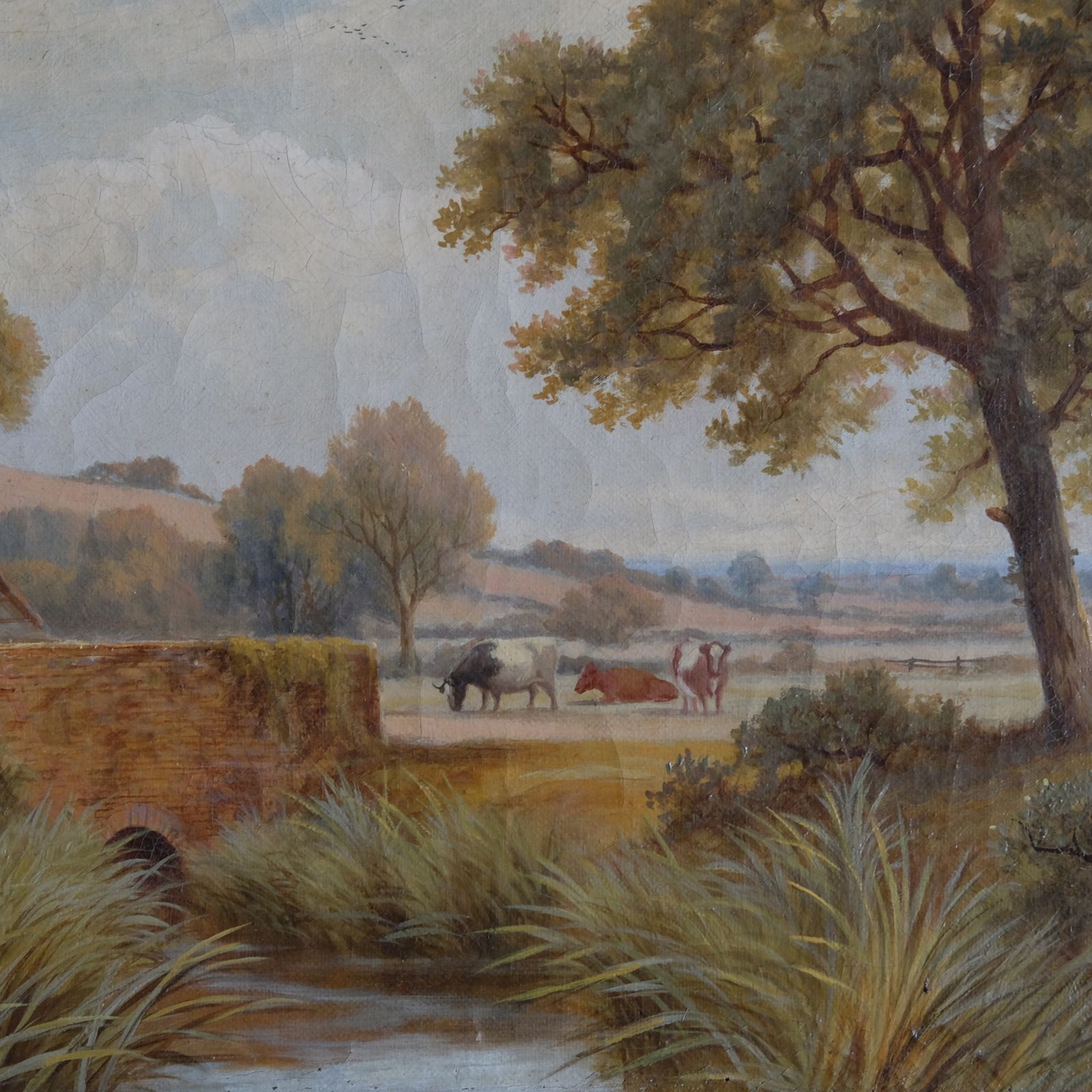Landscape With A Goose Girl, Attributed To Ch Maidanerst photo vintage