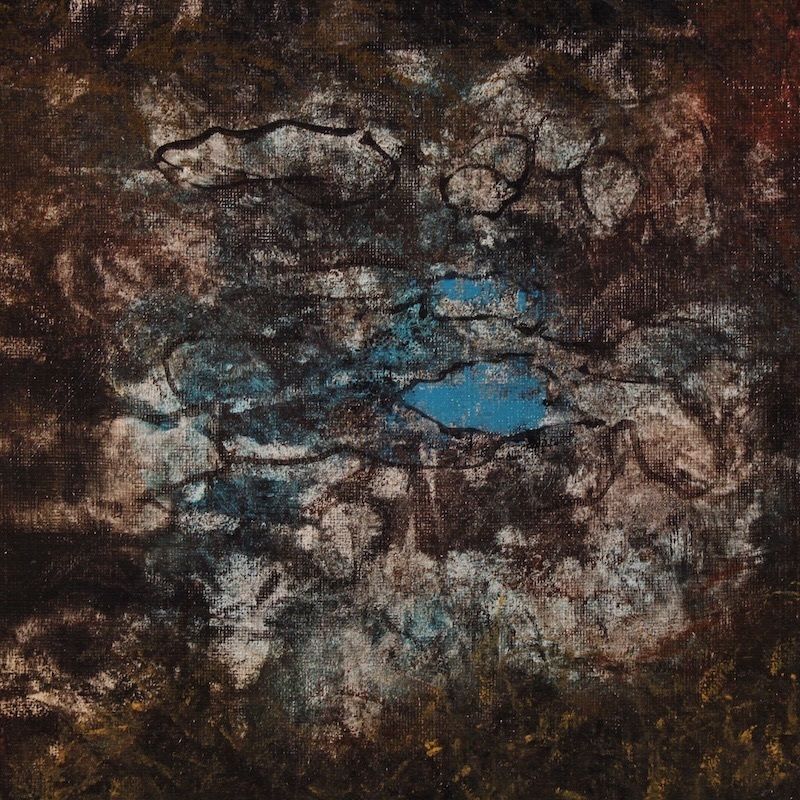 photo for sale Amerikaans abstract schilderij, gesigneerd J. Wolff