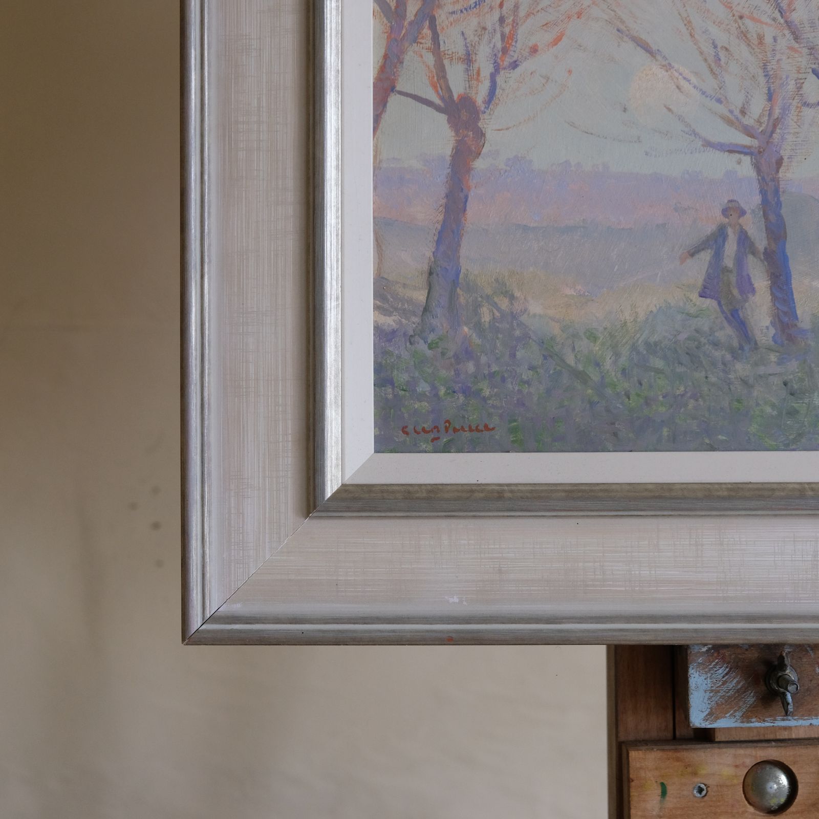 20th Century Oil On Board Painting 'Ghost' By Glen Preece photo furniture
