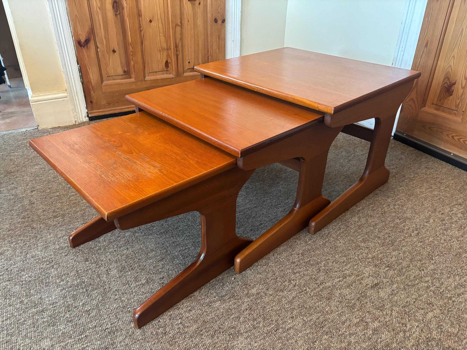 Vintage Teak Nest Of Tables By Portwood Mid  Century Retro Tables Gplan,Ercol.