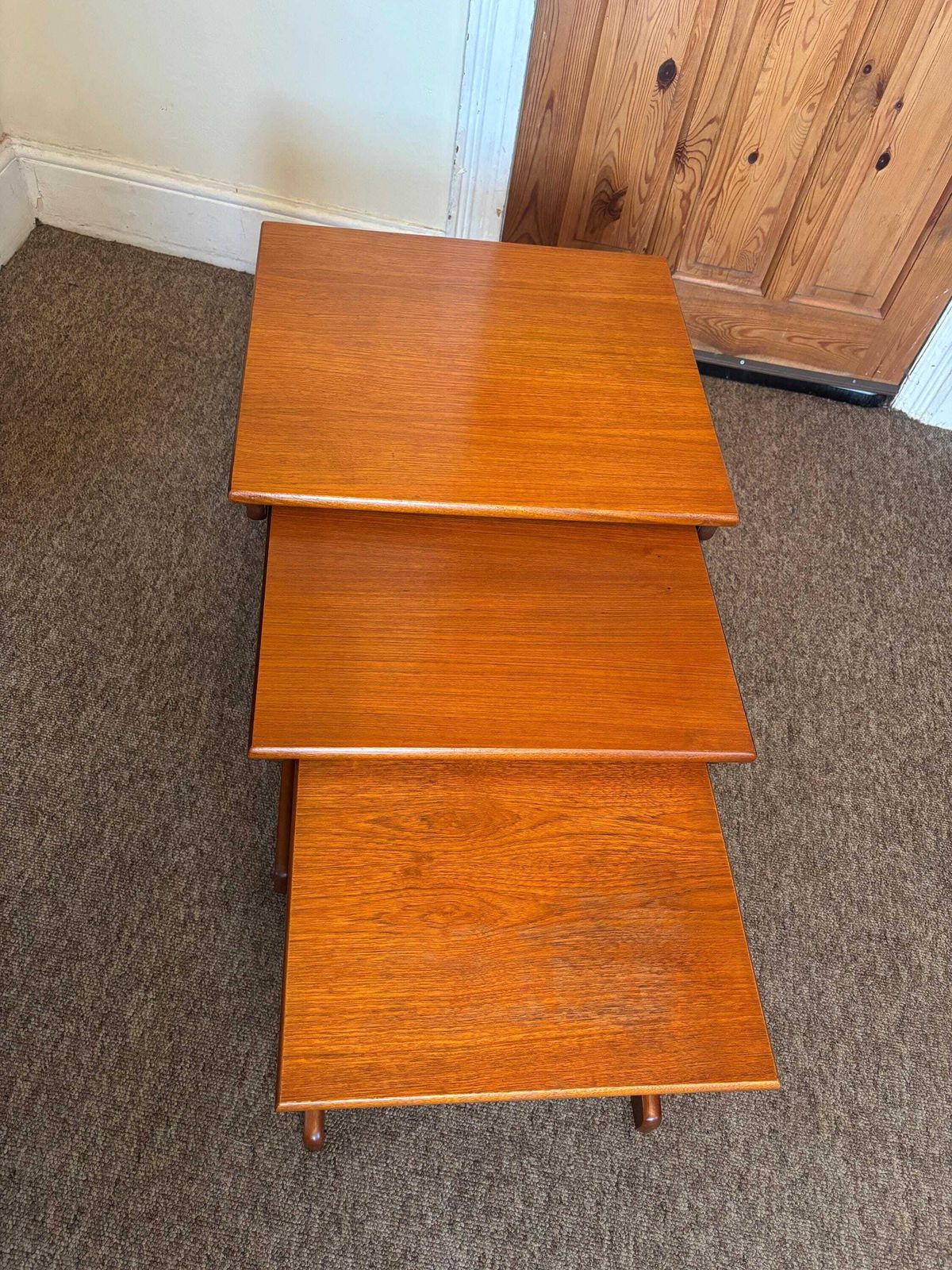Vintage Teak Nest Of Tables By Portwood Mid  Century Retro Tables Gplan,Ercol. photo furniture