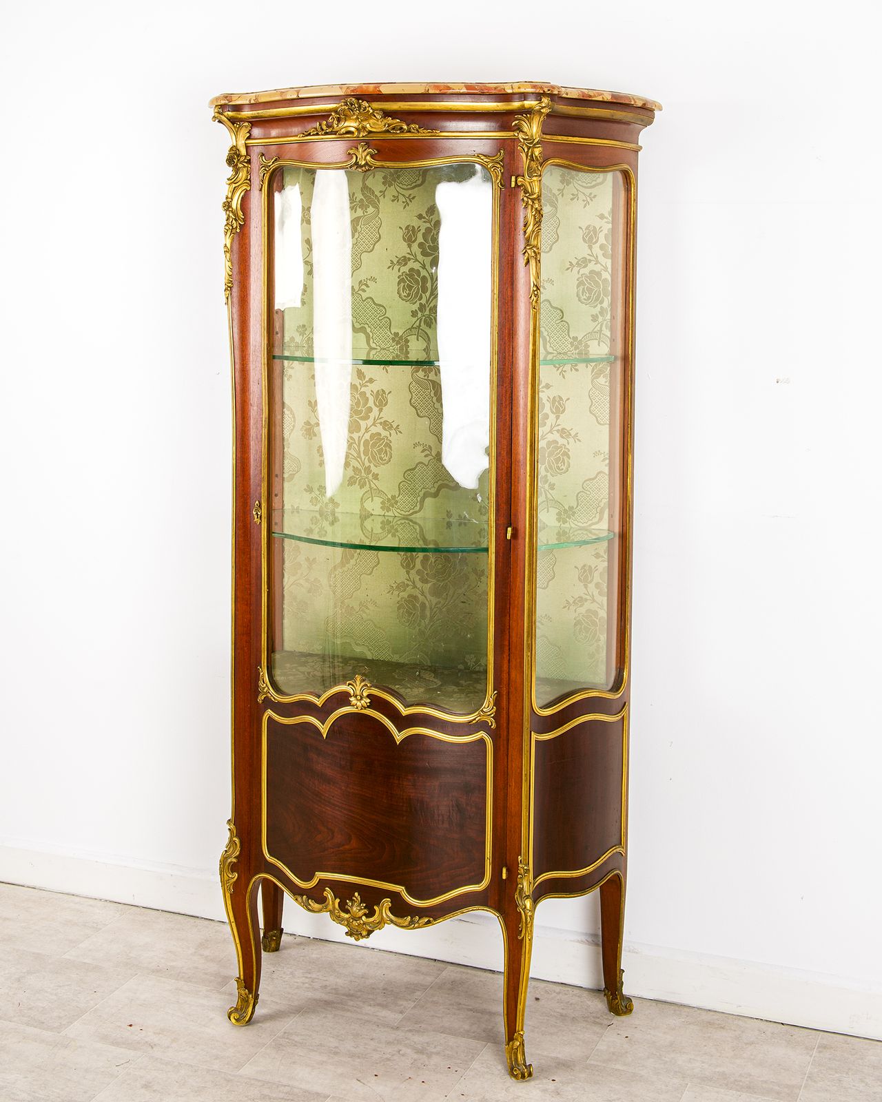 Antique French Ormolu Mounted Vitrine Cabinet In The Manner Of François Linke photo Furniture