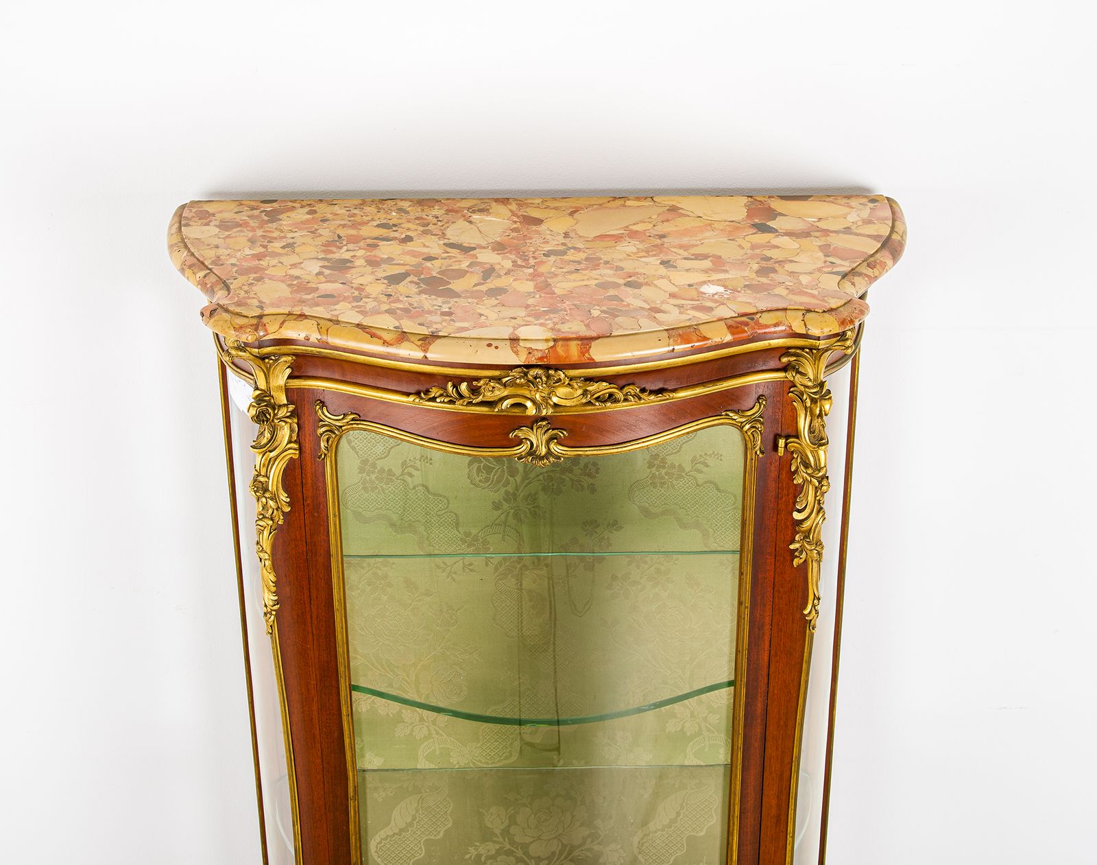Antique French Ormolu Mounted Vitrine Cabinet In The Manner Of François Linke photo vintage