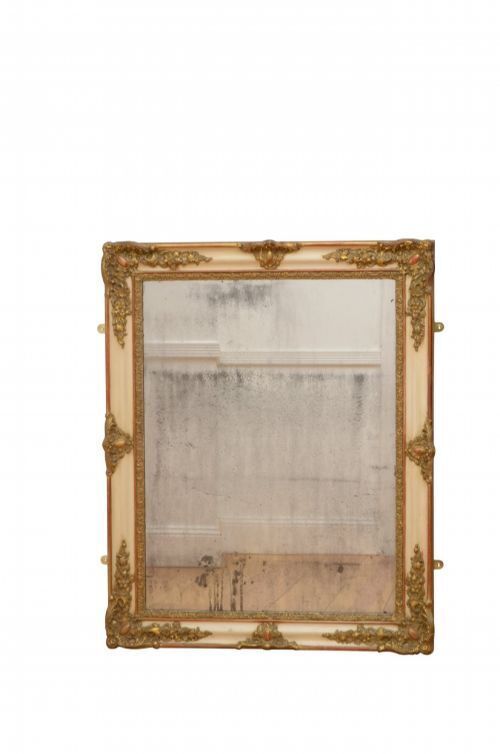 French Antique Wall Mirror With Original Glass Restored In Good Condition H107cm photo 744.0