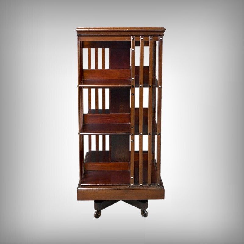 Mahogany Revolving Bookshelf, England – Part 1, 20th Century photo furniture