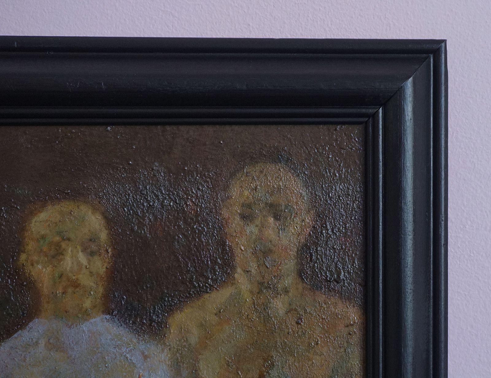 photo furniture Vintage Oil Painting 'Figure Group' Albert Harold Palmer Rca Signed & Framed