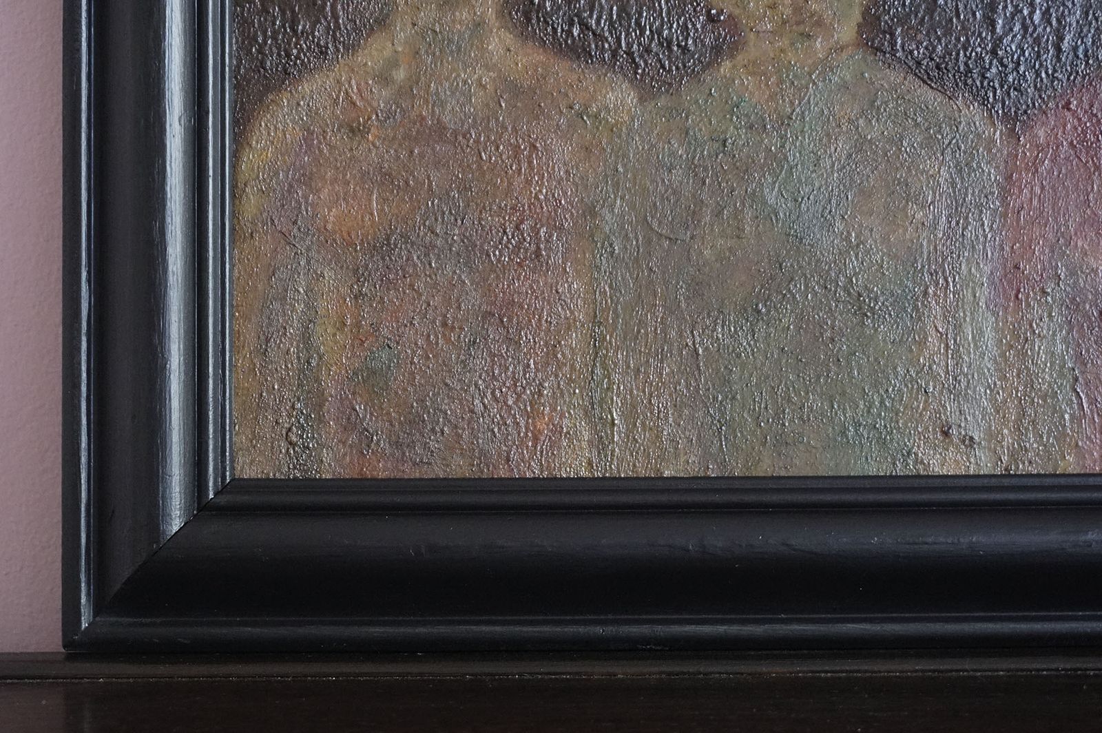 photo for sale Vintage Oil Painting 'Figure Group' Albert Harold Palmer Rca Signed & Framed