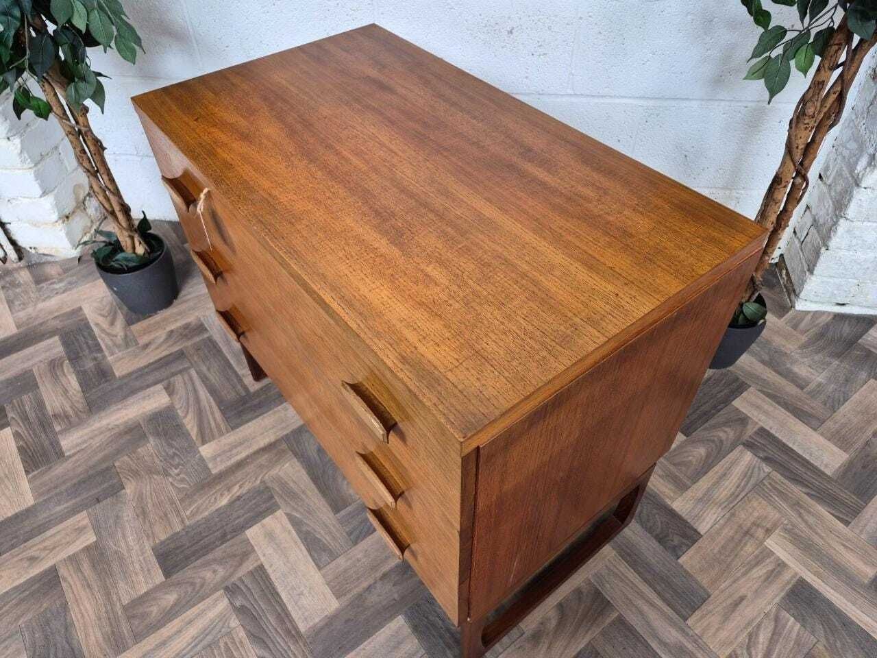 Vintage Mid Century G Plan Quadrille Chest Of 3 Drawers Scandi Retro Mcm photo vinterior