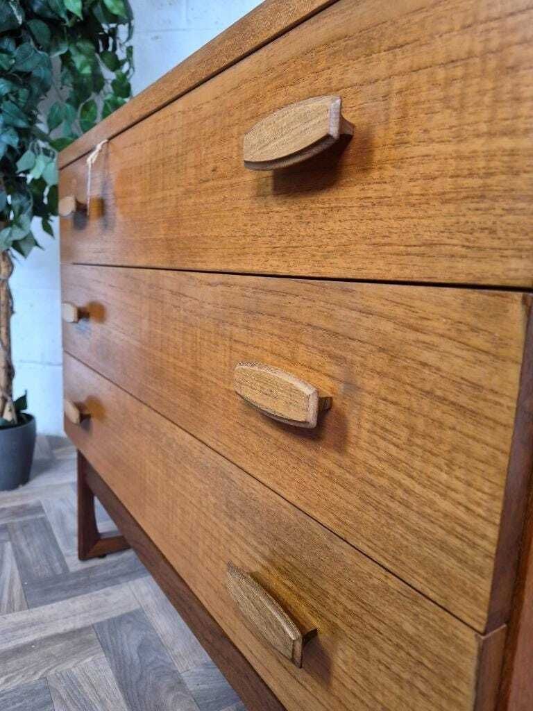 photo for sale Vintage Mid Century G Plan Quadrille Chest Of 3 Drawers Scandi Retro Mcm