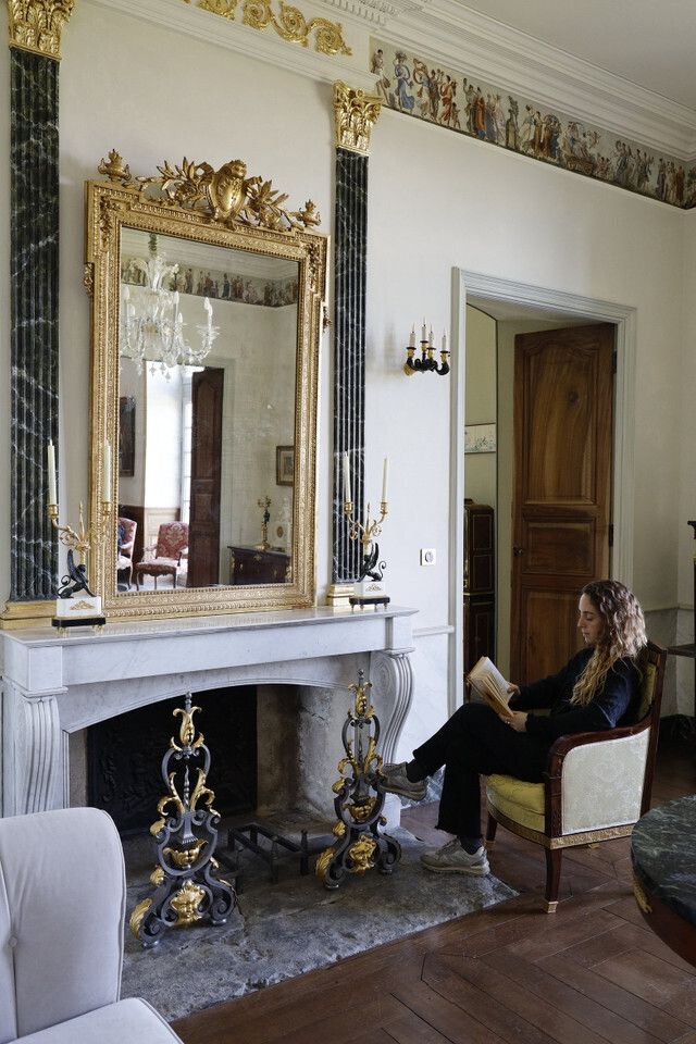 Gilded Wood Mirror In The Napoleon III Style, 19th Century photo 3596.0
