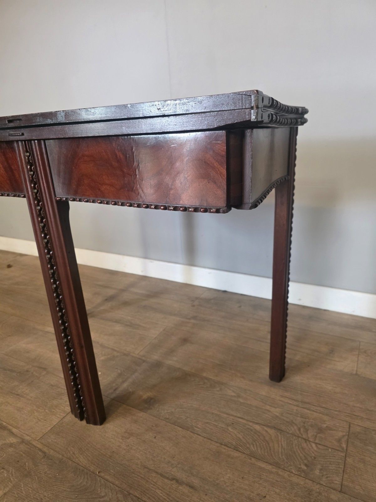 photo buy Antique Mahogany Georgian Chippendale Style Tea Table 1780s
