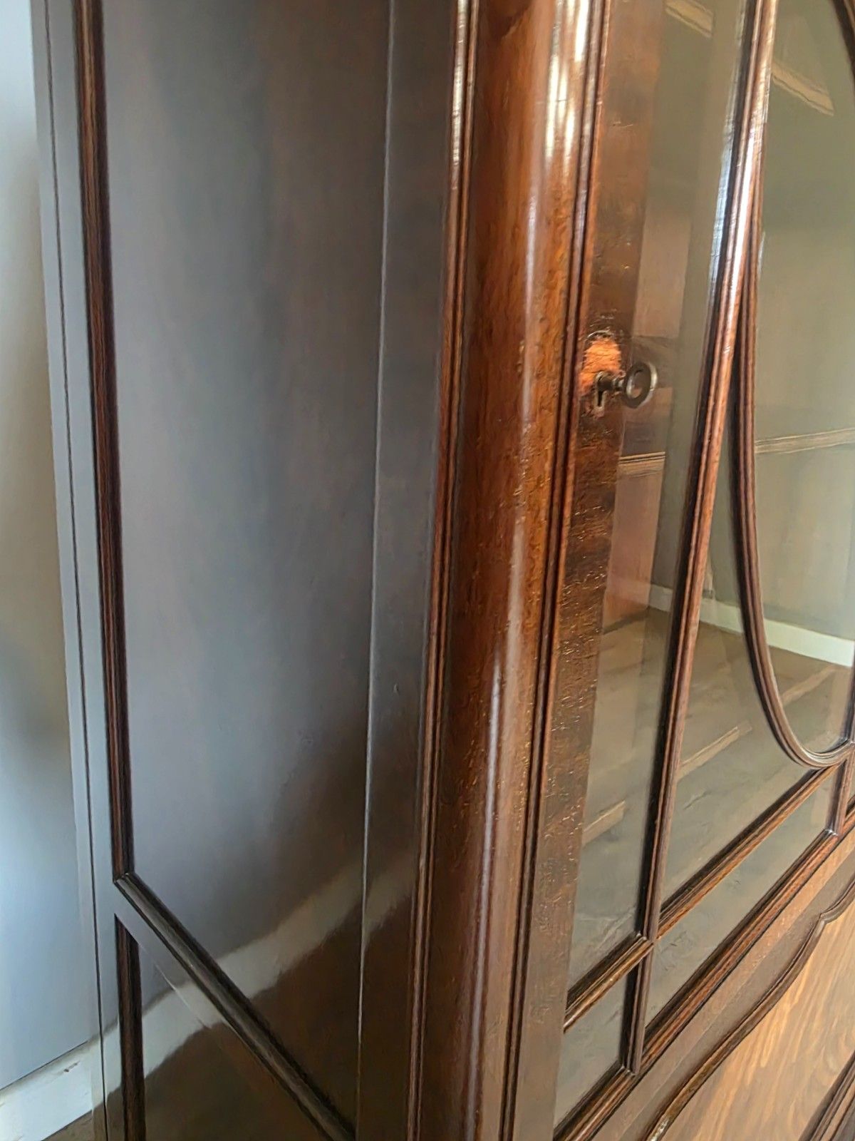Antique Glazed Maghongy Bookcase 1900s photo 980.0