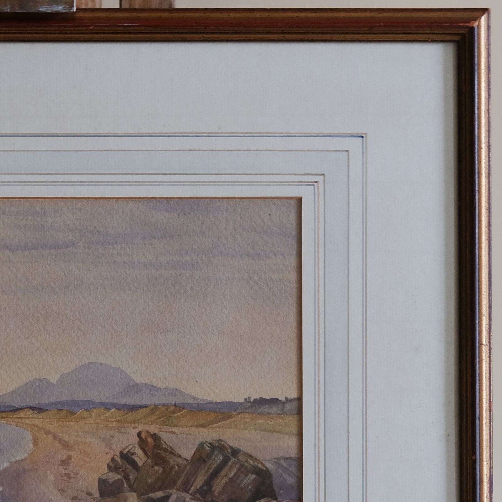 Coastal Landscape With Mountains In The Distance photo for sale