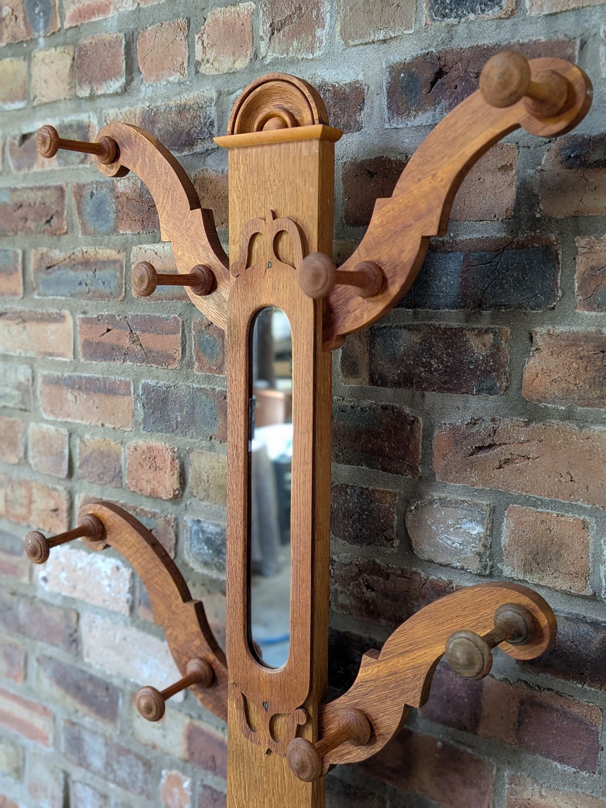 Victorian Oak Hall Stand / Coat Tree photo 450.0