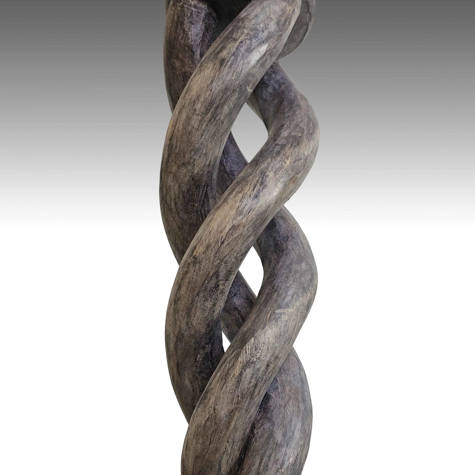 photo vinterior Vintage Carved Wood Plant Stand   Barley Twist Pedestal