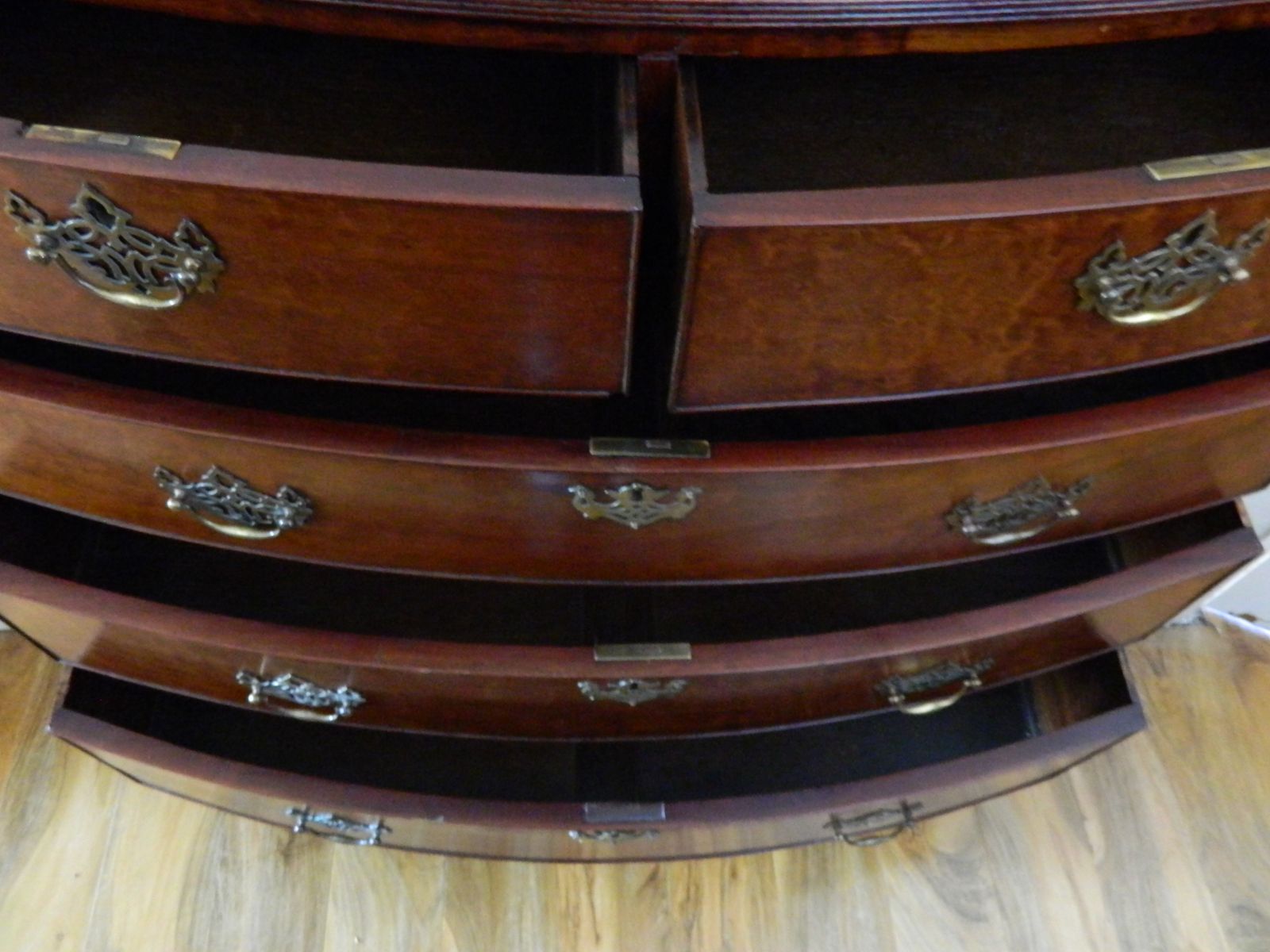 Regency Mahogany Bow Front Chest Of Drawers photo Furniture