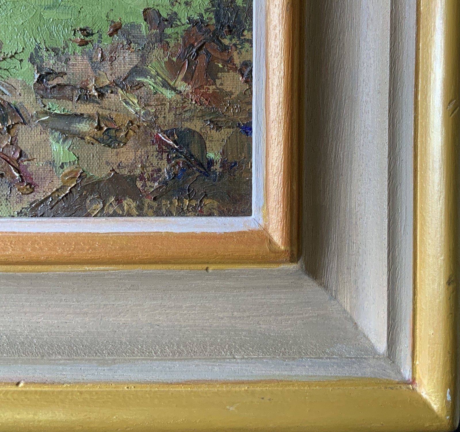 photo furniture Keith Gardner Rca (B. 1933) Farming Sheep Landscape Impasto Oil Painting
