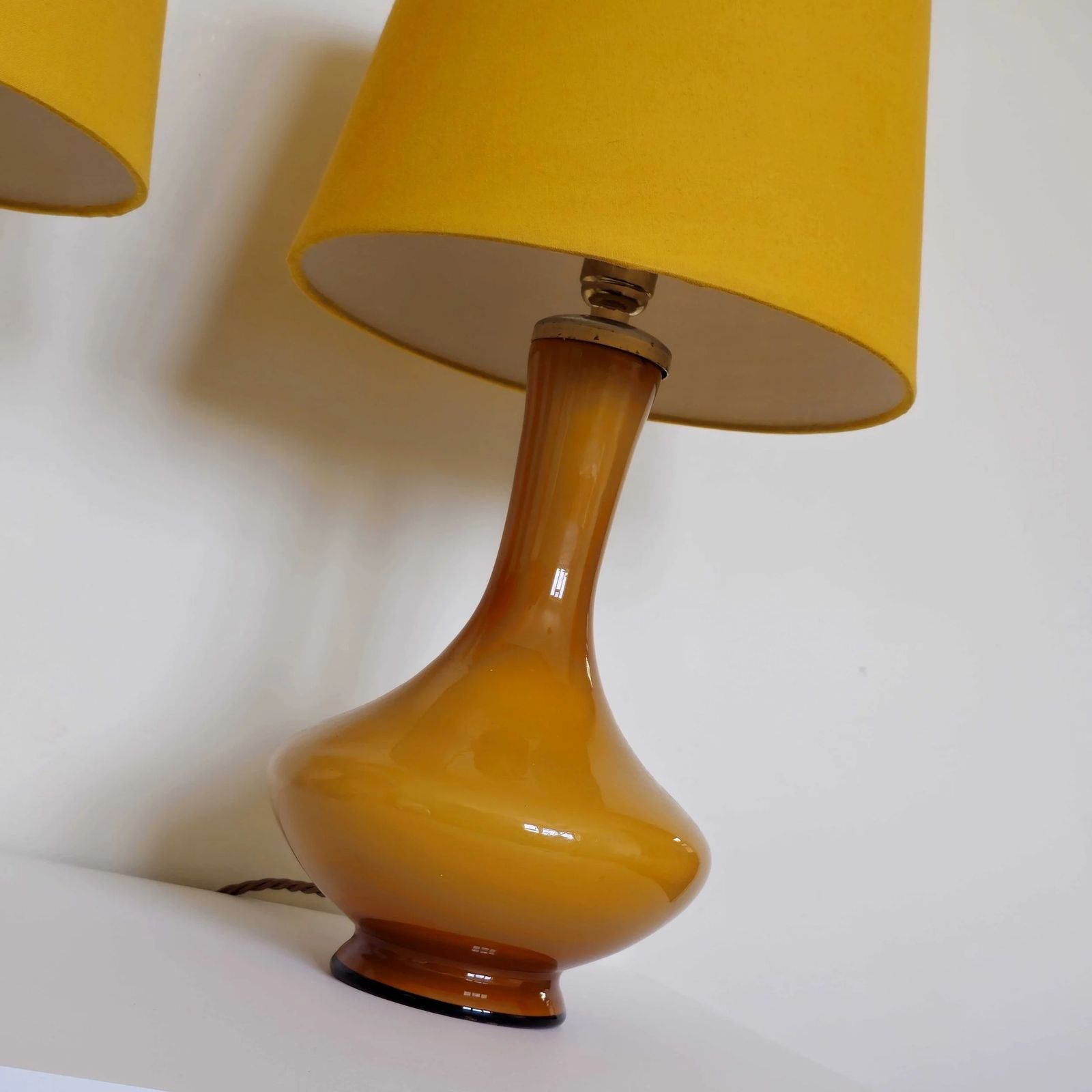 Pair Of Vintage Holmegaard Table Lamps   Danish   1960s   Mid Century photo 550.0