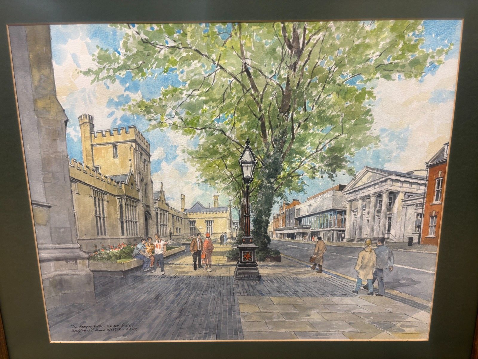 Original Watercolour Painting Of The Harpur Centre, Bedford By Bernard West 1995 photo 75.0