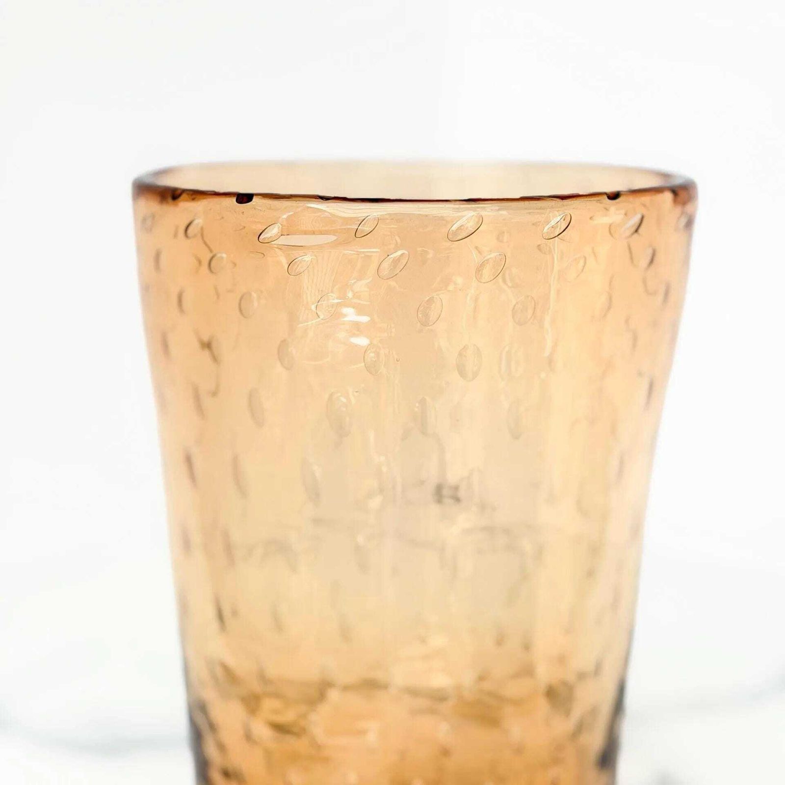Midcentury Amber Bubble Glass Vase Vintage Italian Art Glass Vessel photo buy