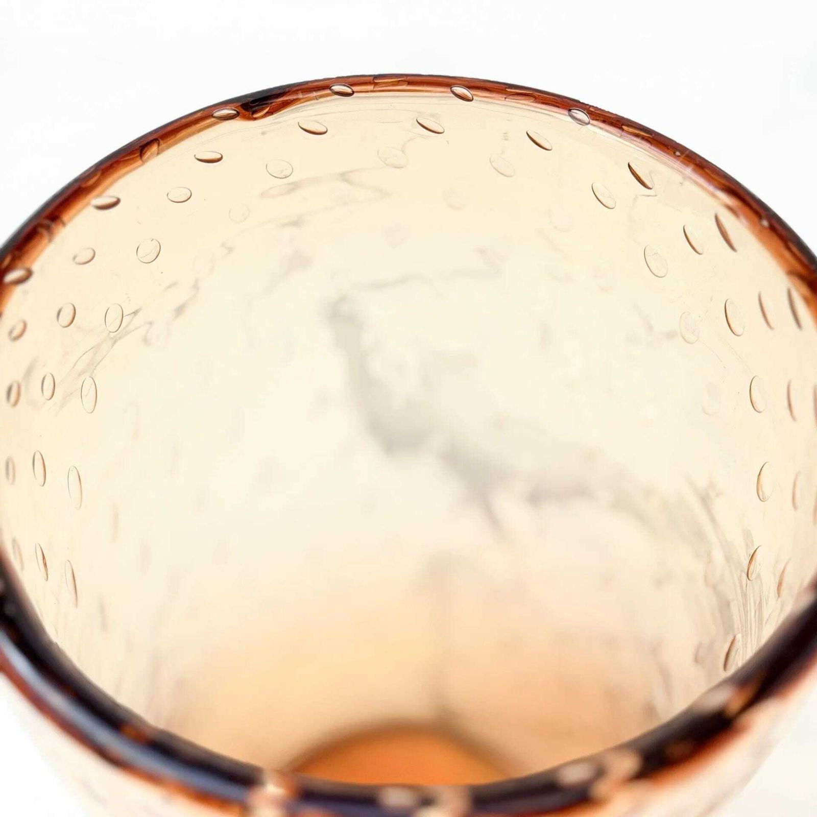 photo vintage Midcentury Amber Bubble Glass Vase Vintage Italian Art Glass Vessel