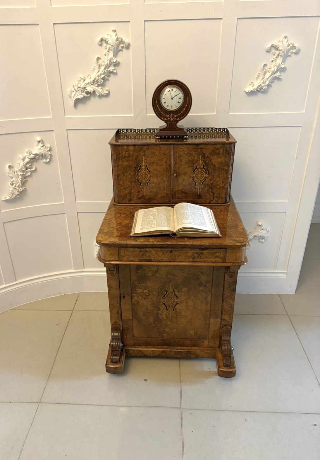 Antique 19th Century Burr Walnut Davenport Desk photo Furniture