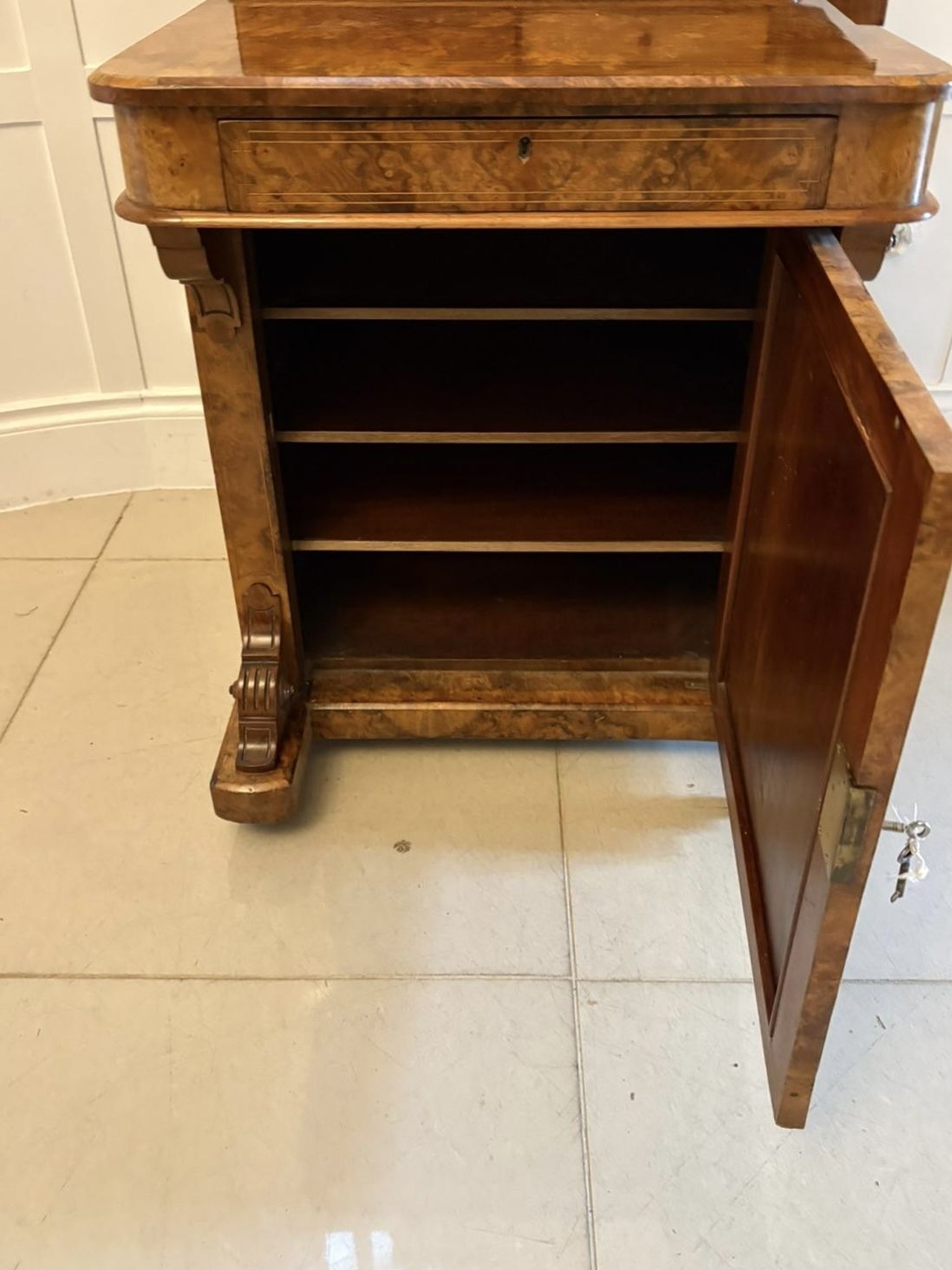Antique 19th Century Burr Walnut Davenport Desk photo buy