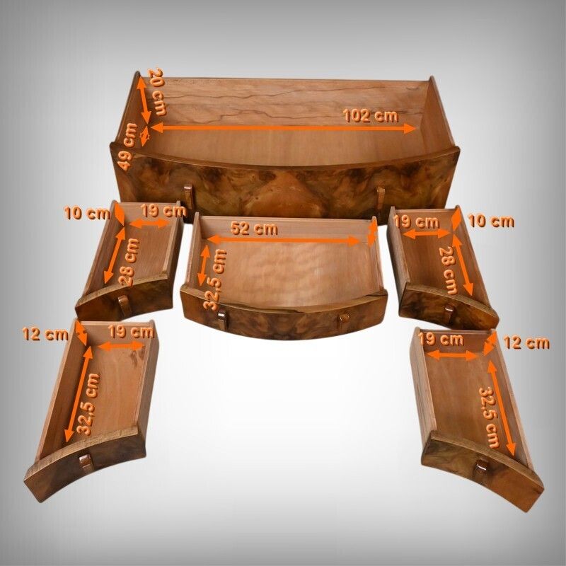 photo vintage Dressing Table In Burr Walnut, England – 1920