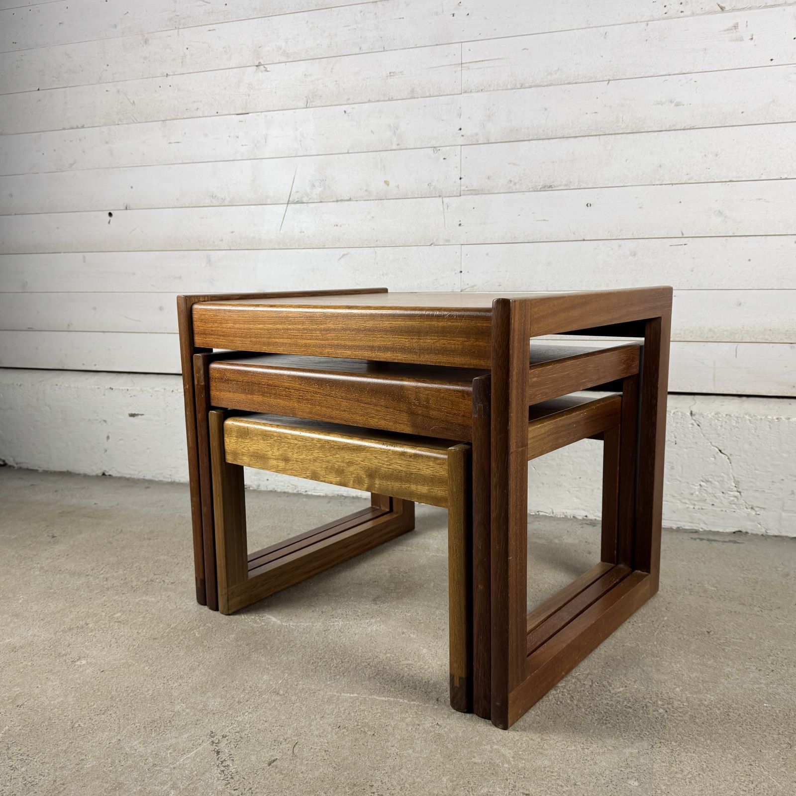 Vintage Mid Century Nest Of Three Tables photo furniture