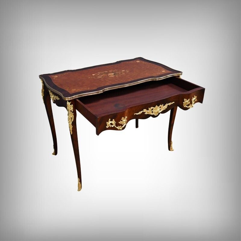Louis XV Style Mahogany Writing Desk – Early 20th Century photo furniture
