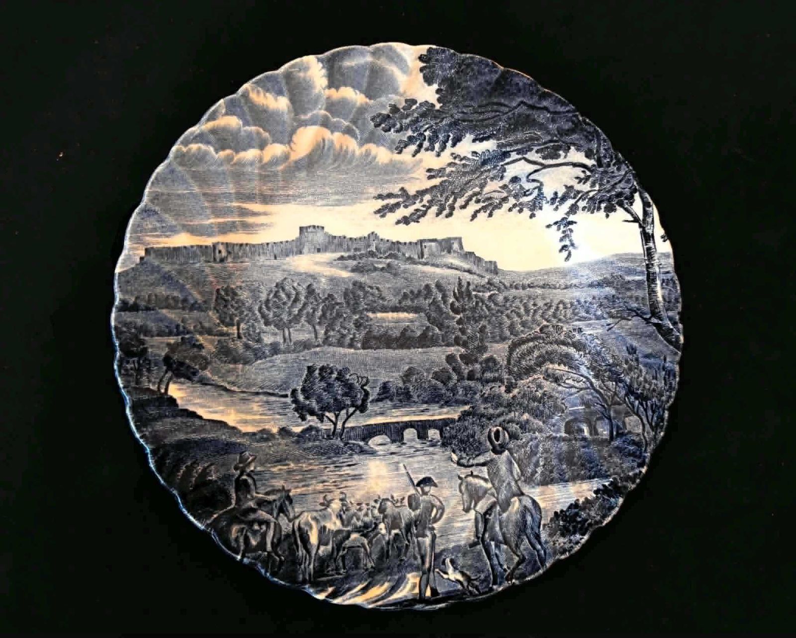photo for sale Road To Windsor 6 Dessertborden Blauw Bordset Door Johnson Brothers: Engels Transferware 19,7 cm/7,8"