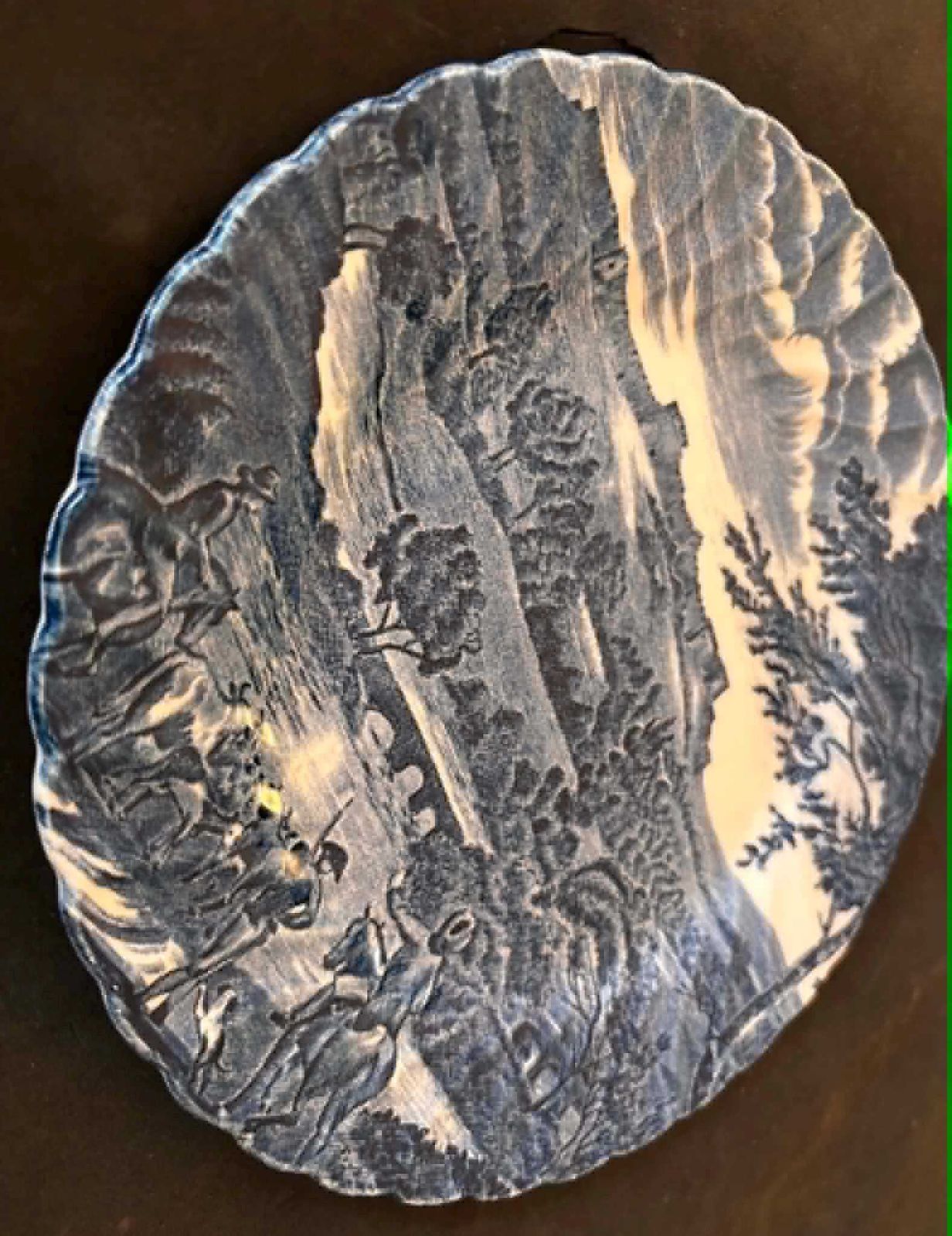 197.0 Road To Windsor 6 Dessertborden Blauw Bordset Door Johnson Brothers: Engels Transferware 19,7 cm/7,8" photo